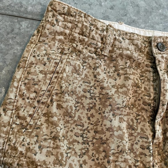 Levi's Camo Cargo Shorts 90s Y2K Cut Off Tan Brown White Tab Logo Mens 32 - Picture 2 of 13